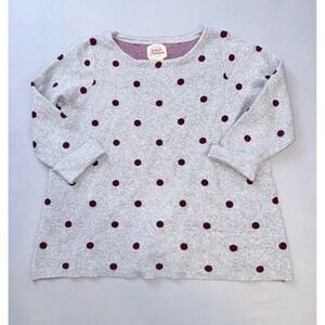 Arabella Addison Women's XL Gray‎ Purple Polka Dot Tunic Top Casual